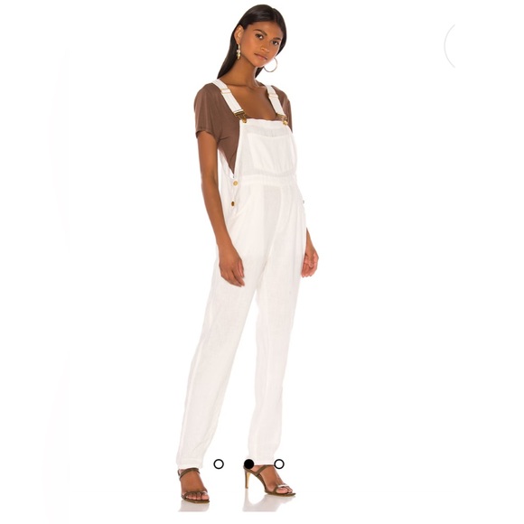 We Wore What ~ Basic Linen Overalls in white - Picture 8 of 12